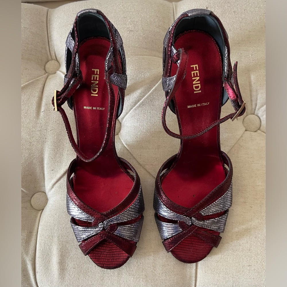 Vintage Fendi Italian Women’s Stiletto Sandals - Picture 2 of 8